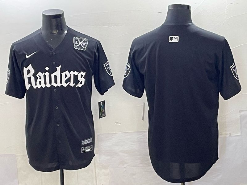 Men 2025 Oakland Raiders Blank Black 6th generation Joint Name Nike Limited NFL Jersey style 03